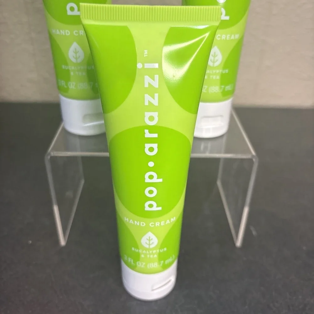 3~Pop-arazzi Moisturizing Hand Cream~Eucalyptus & Tea~3 oz new,‎ SEALED